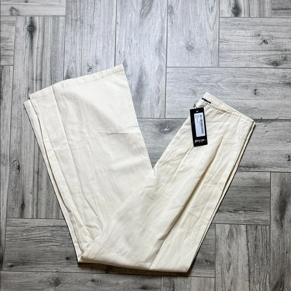 Nasty Gal Cream Dress Pants